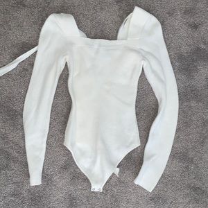 Abercrombie White Sweater Bodysuit